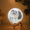 Picture of Personalized 3D Photo Moon Lamp w/ Touch Control for Any Occasions | Customized Moon Lamp w/ Photo & Text | Best Gift Idea for Birthday, Christmas, Valentine's Day etc.