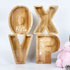 Picture of Personalized Wooden Piggy Bank for Kids Boys Girls | Large Piggy Banks 26 English Alphabet Letter-G | Transparent Money Saving Box | Best Gift for Children on Birthday or Christmas