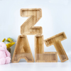 Picture of Personalized Wooden Piggy Bank for Kids Boys Girls | Large Piggy Banks 26 English Alphabet Letter-G | Transparent Money Saving Box | Best Gift for Children on Birthday or Christmas