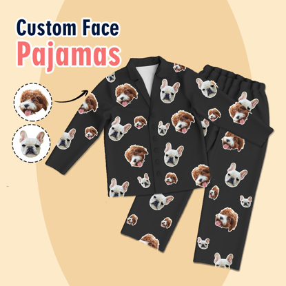 Picture of Customized Face Pajamas | Customized Pet Element Pajamas | Customized Photo Casual Home Pajamas Complete Set