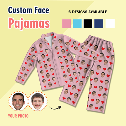 Picture of Customized Face Pajamas | Customized Photo Pajamas | Customized Pajamas Set Full Of Love For Home