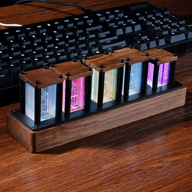 Picture of DIY RGB LED Nixie Tube Clock | Best Home Decor Gifts | Unique Clock Gift For Loved One