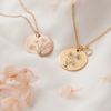 Picture of Custom Birth Flower Necklace | Personalized Necklaces with 1-5 Birth Flowers | Unique Mother's Day, Birthday Gift | Wedding Bridesmaid Gift Necklaces