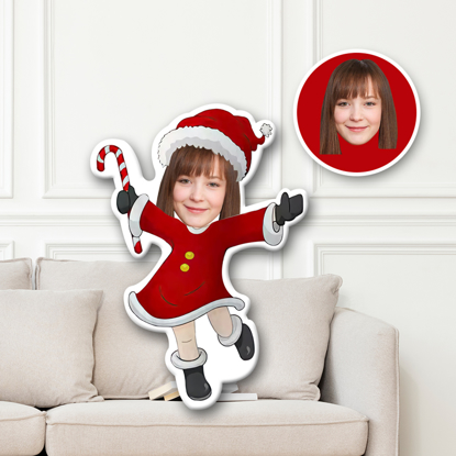 Picture of Personalized 3D Face Photo Mini Pillow | Customized Face Mini Doll | Women's Christmas Costume Pillow Doll