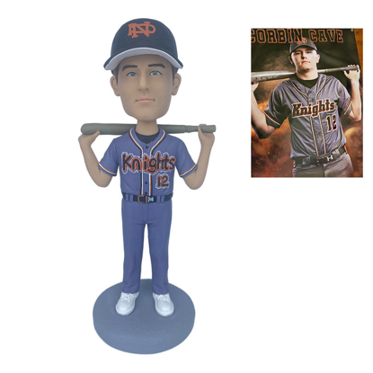 Picture of Custom Bobbleheads: Bassball player boy | Personalized Head to Toe Customization Bobblehead for Your Special Someone as a Unique Gift Idea