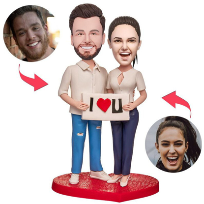 Picture of Custom Bobbleheads: Love Couple Bobbleheads | Personalized Bobbleheads for the Special Someone as a Unique Gift Idea｜Best Gift Idea for Birthday, Wedding etc.