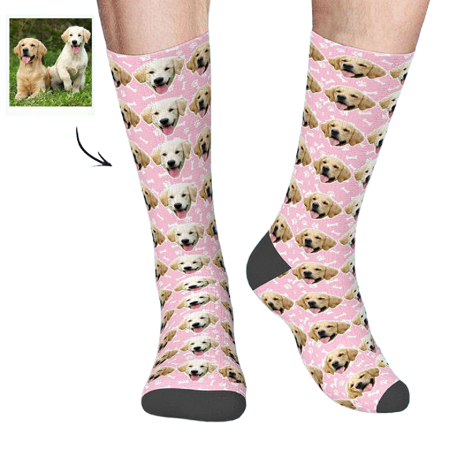 Picture of Customized Dog Head Photo Socks | Personalized Dog Photo Socks | Customized Dog Head Photo Socks In Various Styles