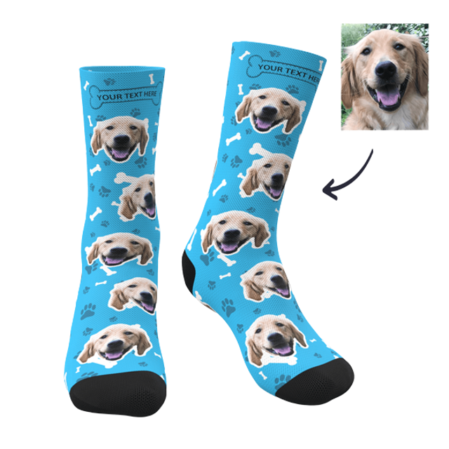 Picture of Customized Dog Head Photo Socks | Personalized Dog Photo Socks | Customized Dog Head Photo Socks In Various Styles