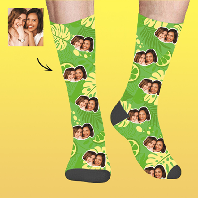 Picture of Customized Photo Socks | Personalized Avatar Socks | Customized Avatar Photo Fruit Style Socks