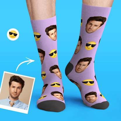 Picture of Customized Photo Socks | Personalized Photo Socks | Customized Photo Emoji Face Socks