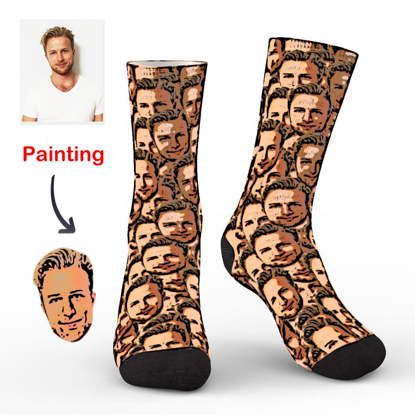 Picture of Customized Avatar Socks | Personalized Photo Socks | Custom Hand Painted Avatar Socks