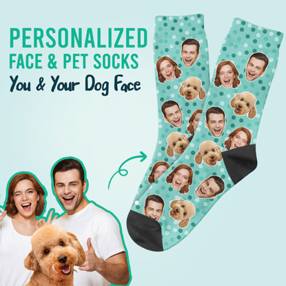 Picture of Custom Avatar Socks | Personalized Photo Socks | Custom Photo Polka Dot Socks