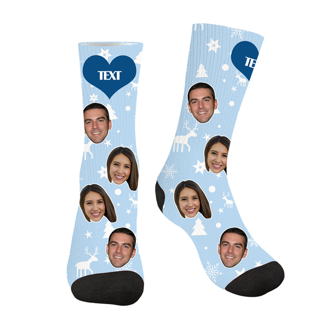 Picture of Customized Photo Socks | Personalized Avatar Socks | Custom Photo Christmas Style Socks