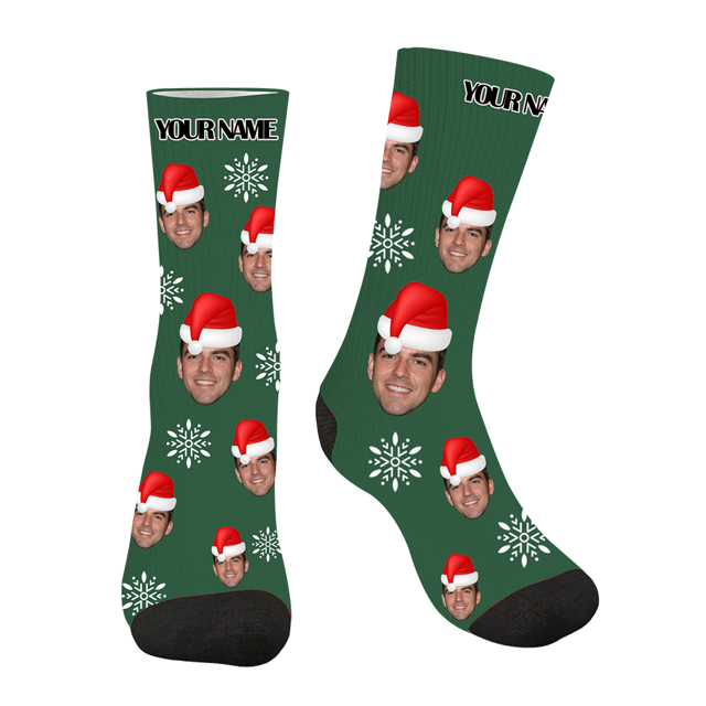 Picture of Customized Photo Socks | Personalized Avatar Socks | Custom Photo Christmas Style Socks