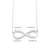 Picture of Infinity Name Necklace in 925 Sterling Silver | Custom With Names Of Loved One | Gift For Valentine's Day, Anniversary And Family Members