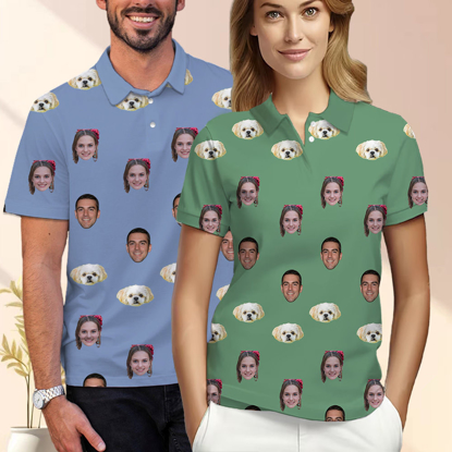 Picture of Custom Polo Shirts | Personalized Custom Polo Shirts | Personalized Multiple Avatar Polo Shirts for Men and Women