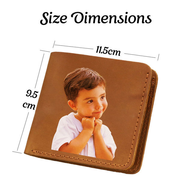 Picture of Personalized Men's Photo Wallet - Custom Engraved Wallet - Christmas Gift