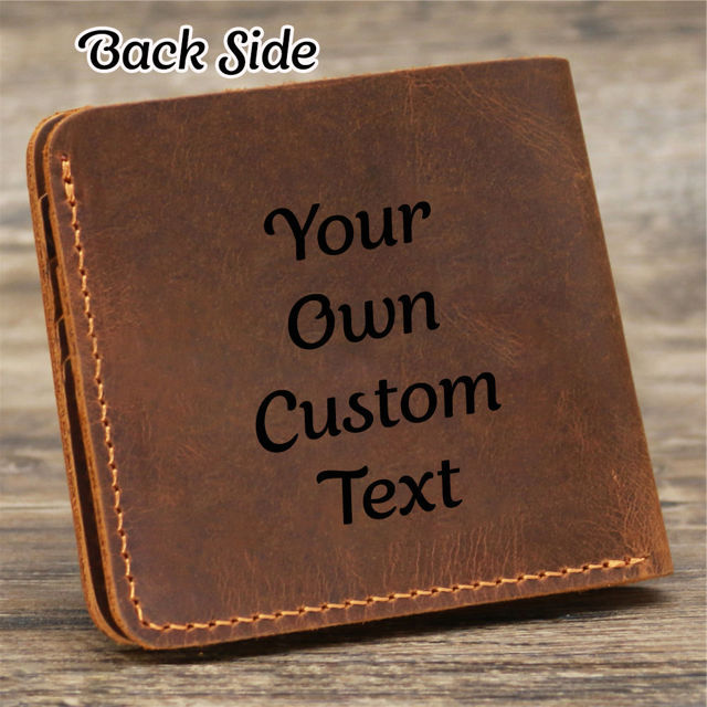 Picture of Personalized Men's Photo Wallet - Custom Engraved Wallet - Christmas Gift