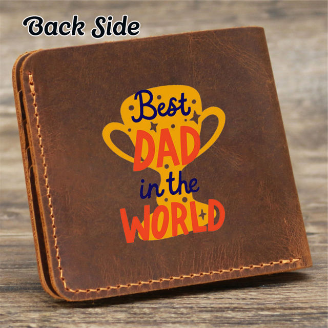 Picture of Personalized Men's Photo Wallet - Custom Engraved Wallet - Christmas Gift