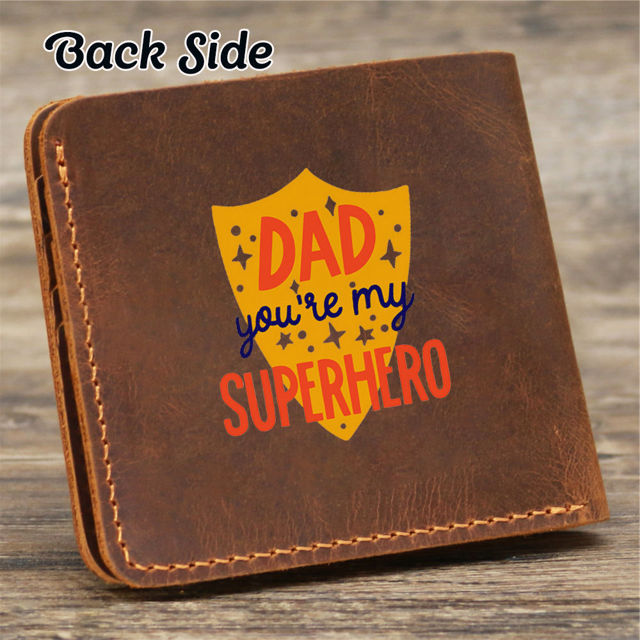 Picture of Personalized Men's Photo Wallet - Custom Engraved Wallet - Christmas Gift