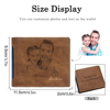 Picture of Custom Engraved Trifold Wallet for Men - Personalized Photo Wallet  - Christmas, Birthday or Father's day Gift