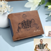 Picture of Custom Engraved Trifold Wallet for Men - Personalized Photo Wallet  - Christmas, Birthday or Father's day Gift