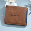 Picture of Custom Engraved Trifold Wallet for Men - Personalized Photo Wallet  - Christmas, Birthday or Father's day Gift