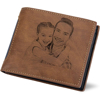 Picture of Custom Engraved Trifold Wallet for Men - Personalized Photo Wallet  - Christmas, Birthday or Father's day Gift