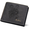 Picture of Custom Engraved Trifold Wallet for Men - Personalized Photo Wallet  - Christmas, Birthday or Father's day Gift