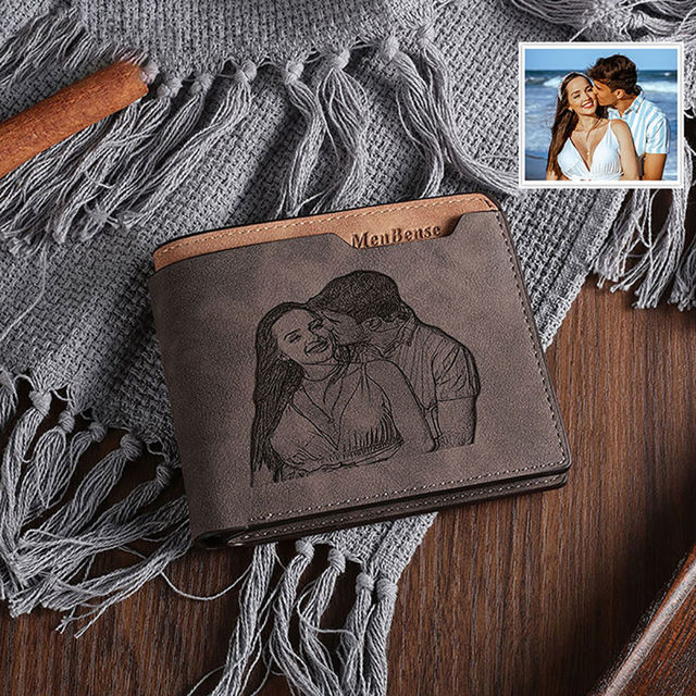 Picture of Custom Photo Wallet for Men - Personalized Wallet for Father's Day - Birthday Gift