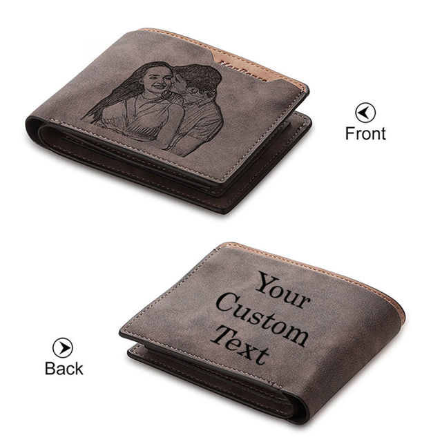 Picture of Custom Photo Wallet for Men - Personalized Wallet for Father's Day - Birthday Gift