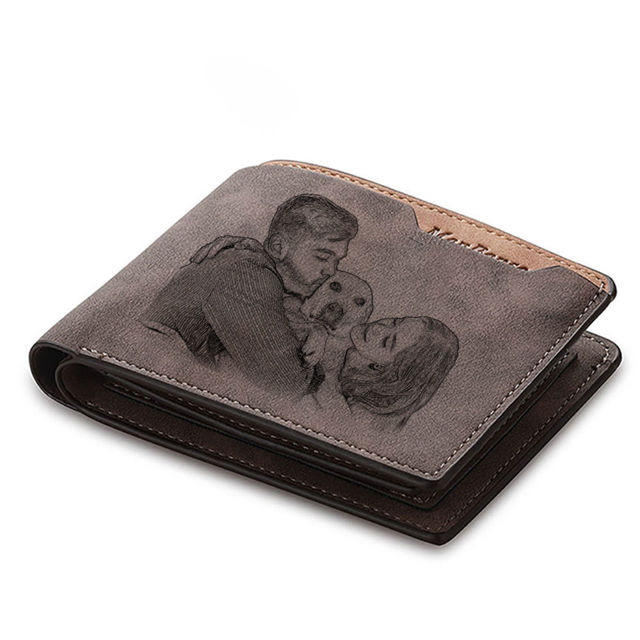 Picture of Custom Photo Wallet for Men - Personalized Wallet for Father's Day - Birthday Gift