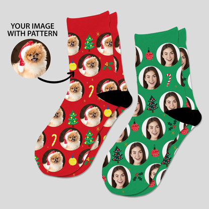 Picture of Custom Pet Face Stockings | Custom Pet Photo Stockings | Custom Christmas Stockings