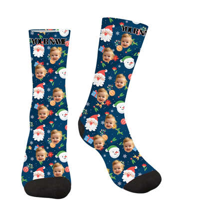 Picture of Custom Christmas Face Stockings | Personalized Photo Stockings | Custom Christmas Gift Stockings