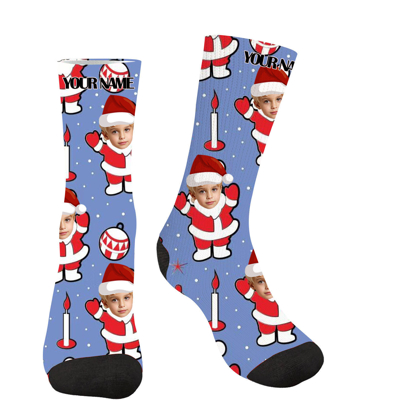 Picture of Customized Christmas Face Socks | Customized Photo Socks | Customized Santa Socks