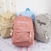 Picture of Personalized Canvas Backpack - Custom Embroidered Backpack - High School Backpack Preppy Style - Best Gifts for Kids