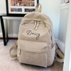 Picture of Personalized Canvas Backpack - Custom Embroidered Backpack - High School Backpack Preppy Style - Best Gifts for Kids