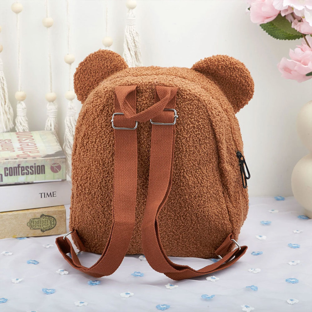 Picture of Personalized Furry Bear Cute Backpack - Custom Plush Bear Backpack - Custom Name Backpack - Personalized Furry Teddy Bear Kids Backpack - Best Gifts for Kids