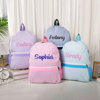 Picture of Custom Student Backpacks Pre-School Backpacks - Custom Embroidered Monogrammed Kids Seersucker Backpacks - Back to School Gifts for Kids