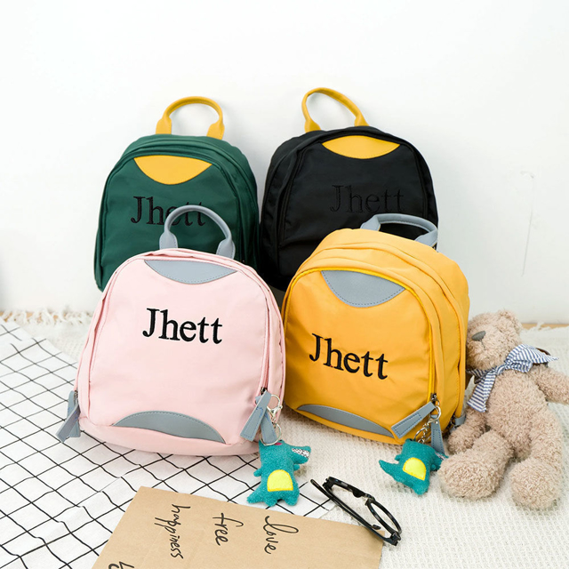 Picture of Custom Contrast color Backpack - Custom Embroidery Schoolbag - Small Fresh Student Schoolbag Ins Cute Style - Best Gifts for Kids