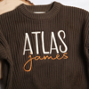 Picture of Personalized Embroidered Name Sweater for Kids - Custom Embroidery Sweater - Knitted Xmas Sweater