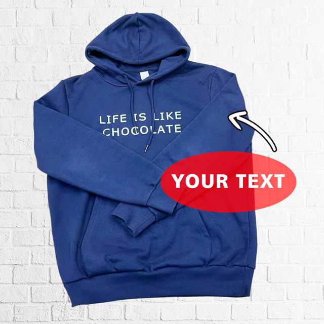 Picture of Custom Unisex Hoodies | Personalized Text Long Sleeve Sweatshirts | Best Gifts for Couples, Friends and Family