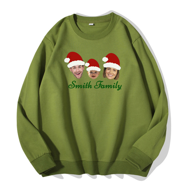 Picture of Custom Unisex Hoodies | Custom Christmas Face Hoodies | Personalized Unisex Long Sleeve Family Hoodies