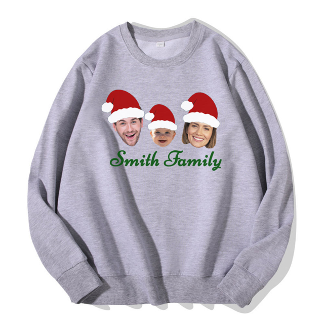 Picture of Custom Unisex Hoodies | Custom Christmas Face Hoodies | Personalized Unisex Long Sleeve Family Hoodies