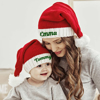 Picture of Custom Knitted Santa Hat with Name - Personalized Embroidered Family Christmas Hat - Best Christmas Gift