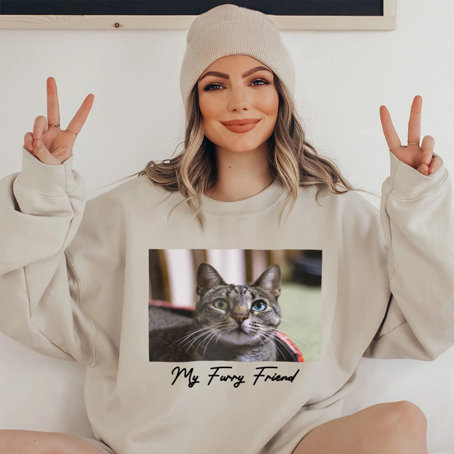 Picture of Custom Photo Text Hoodies | Personalized Unisex Long Sleeve Sweatshirts | Personalized Long Sleeve Sweatshirts