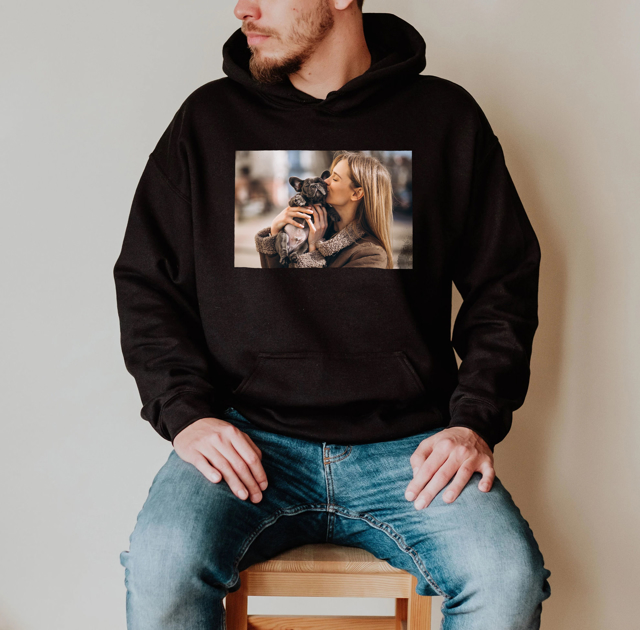 Picture of Custom Photo Text Hoodies | Personalized Unisex Long Sleeve Sweatshirts | Personalized Long Sleeve Sweatshirts