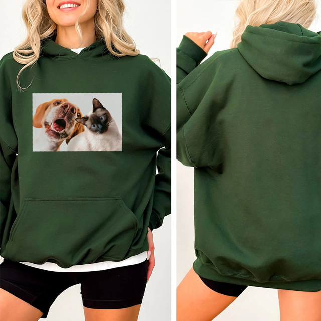 Picture of Custom Photo Text Hoodies | Personalized Unisex Long Sleeve Sweatshirts | Personalized Long Sleeve Sweatshirts