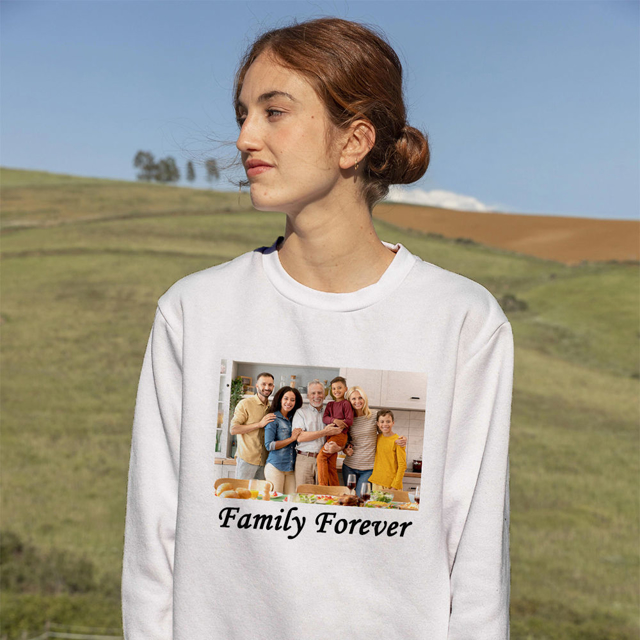 Picture of Custom Photo Text Hoodies | Personalized Unisex Long Sleeve Sweatshirts | Personalized Long Sleeve Sweatshirts