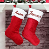 Picture of Personalized Embroidered Christmas Stocking - Custom Family Christmas Velvet Santa Hat with Names - Best Christmas Family Gift